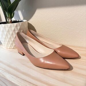 Cole Haan Nude Low Block Heel